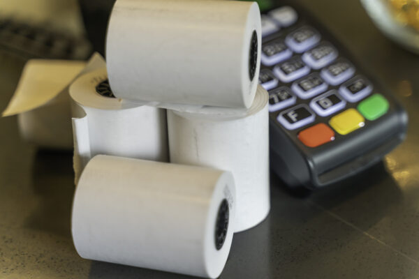 Thermal Paper Rolls with a point of sale machine