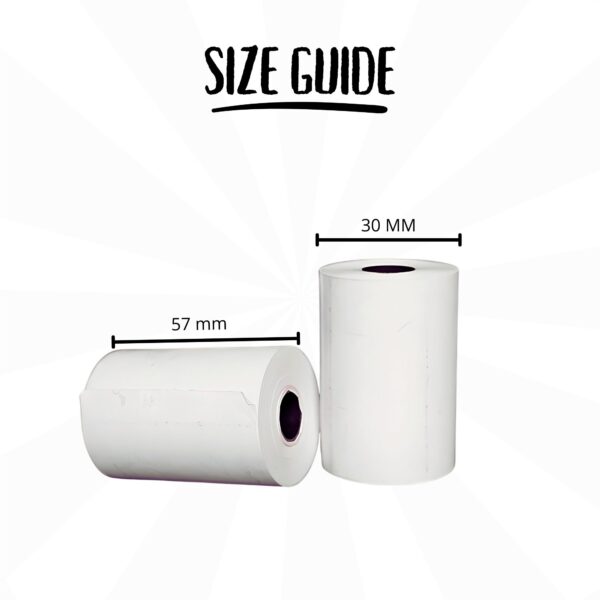 57x30mm Thermal Till Rolls size guide