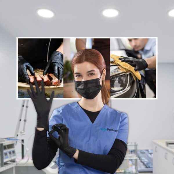 Black Nitrile Gloves multi-use