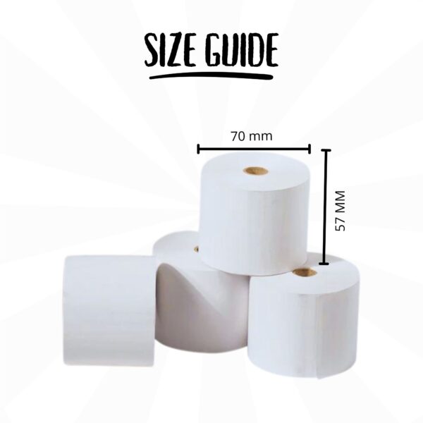 57x70mm Till Rolls size guide