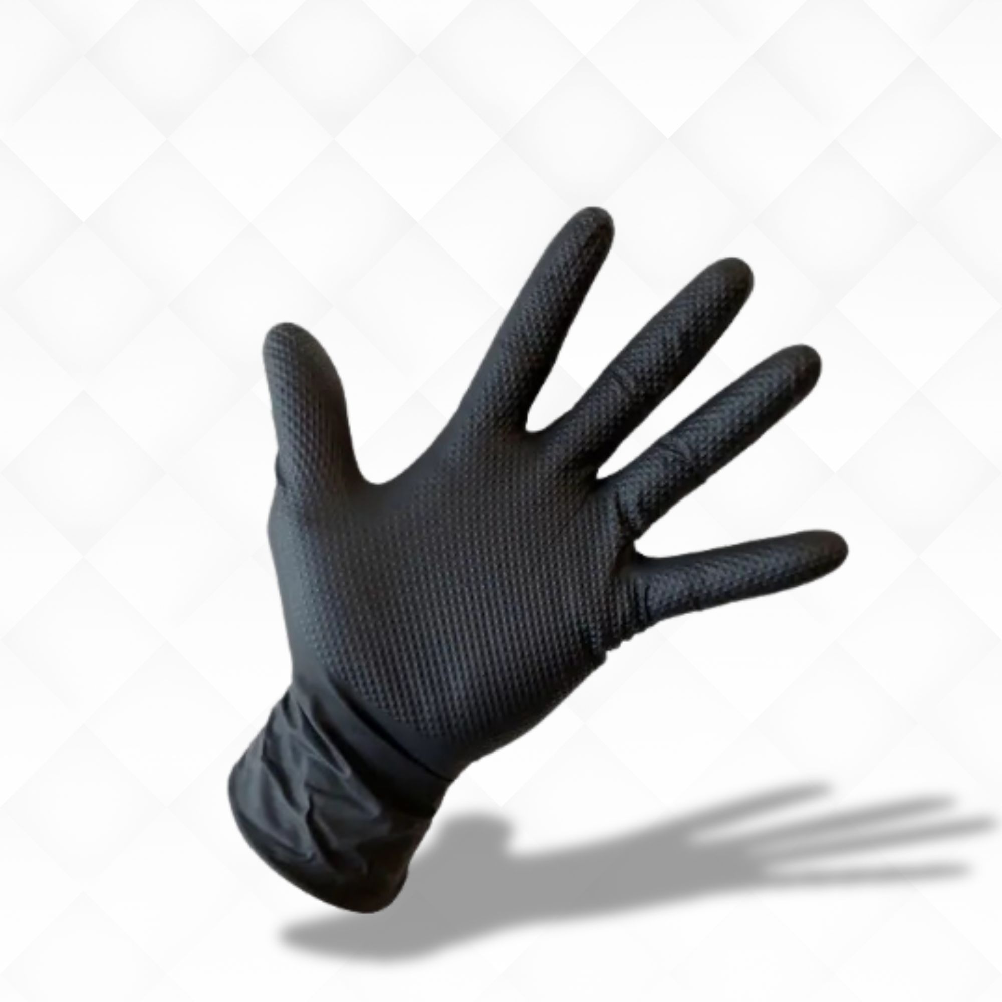 black heavy duty gloves